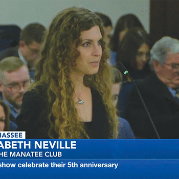 SMC staff member Elizabeth Neville speaks in front of the Florida House Budget Committee in support of restoring the Ocklawaha River and breaching the Rodman/Kirkpatrick Dam. 